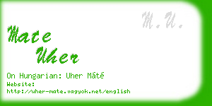 mate uher business card